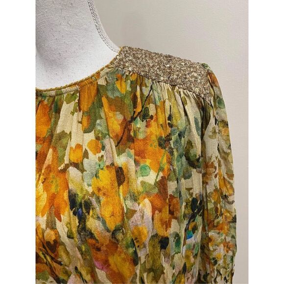 New Anthropologie x Bl-nk Sequin-Embellished Blouse Size S - Picture 7 of 11